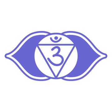 Third eye chakra symbol