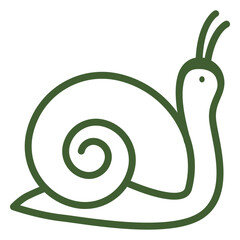 Flat snail icon