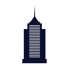 Modern Skyscraper Building Logo Template Real Estate Tower Business Icon Architecture Silhouette City Design
