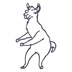 Fototapeta premium Llama dance dancing stroke