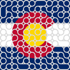 blob colorado flag pattern. vector illustration
