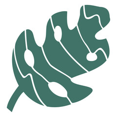 Leaf petal detailed silhouette