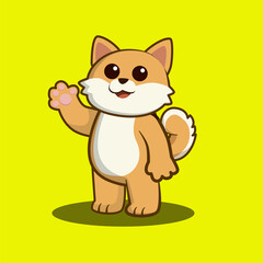 Obraz premium cute shiba inu puppy character