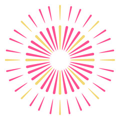 Obraz premium Colorful firework 2 ring stroke