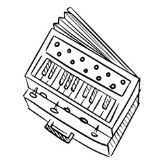 Harmonica accordion stroke