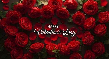 Romantic Red Roses for Valentine's Day