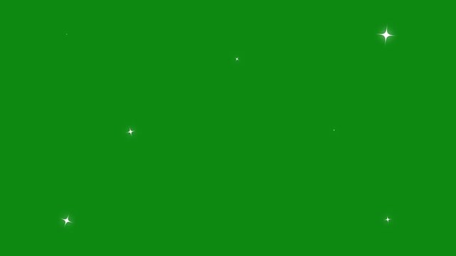 Twinkle light stars sparkling, Star twinkling for festive holiday event, sparkling stars animation, white cartoon, 4k star sparkle vector doodles, glowing light effect, black background. 4k