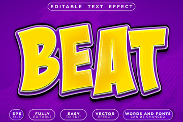 Beat Rhythm Music Sound Bass Groove Editable Vector Text Effect