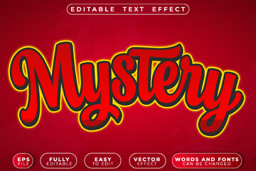 Mystery Secret Unknown Enigma Puzzle Clue Vector Fully Editable Smart Object Text Effect