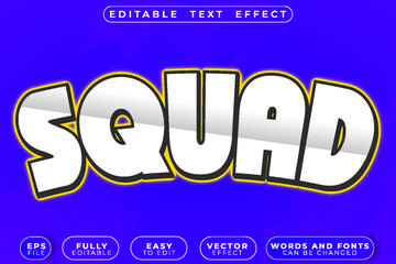 Squad Team Crew Group Unity Force Vector Fully Editable Smart Object Text Effect