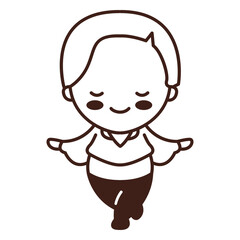 Obraz premium Cute spanish flamenco man stroke