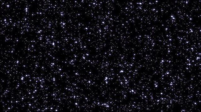 Silver Glowing Star Particles Slowly Falling &ndash; Dense Clean Abstract Background Seamless Loop - ゆっくり下降する銀色の発光星粒パーティクル 密度感のあるクリーンな抽象背景シームレスループ