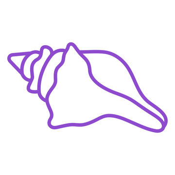 Knobbed whelk seashell stroke