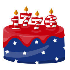 1776 american cake © Vexels