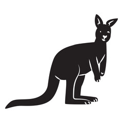 Naklejka premium Simple kangaroo silhouette
