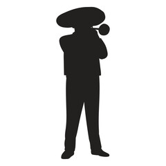 Mariachi trumpet player silhouette © Vexels