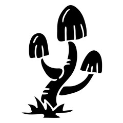 Tall fungus black © Vexels