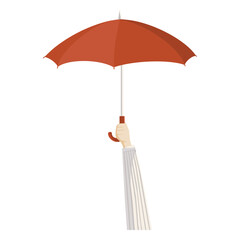 Hand holding red umbrella illustration © Vexels