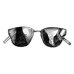 Thin frame sunglasses sketch design © Vexels