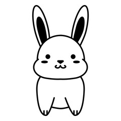 Obraz premium Cute blushed rabbit stroke