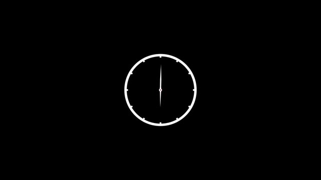 abstract new fast clock icon animation background.