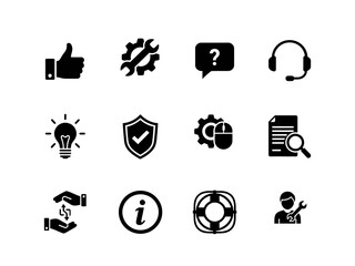 Set of modern business and technology icons for web design