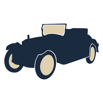 Duotone vintage car convertable