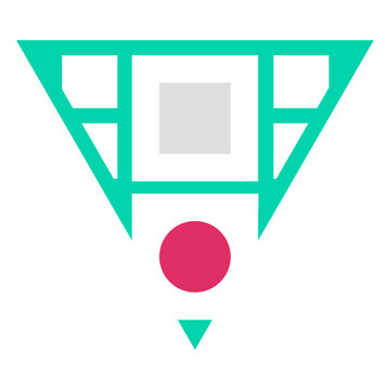 Inverted triangle shape logo