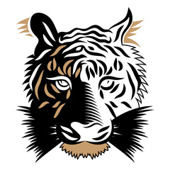 Tiger head duotone © Vexels