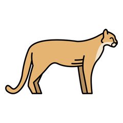 Wild cat feline animal color stroke © Vexels