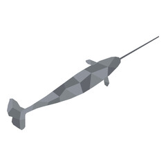 Simple swimmin narwhal from top © Vexels