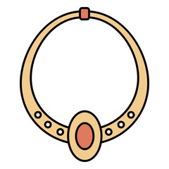 Obraz premium Gold necklace stones
