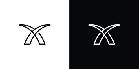strong and modern letter X initials logo design