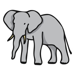 Obraz premium Semi flat elephant