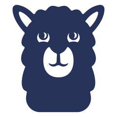 Fototapeta premium Filled stroke llama head