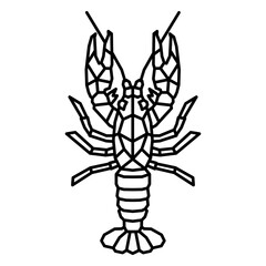 Polygonal lobster top view