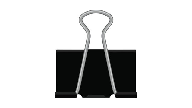 Black Binder Clip with Silver Handles transparrent Background, binder clip, black binder clip, paper clip, office clip, metal clip, stationery vector, office stationery, flat vector, 