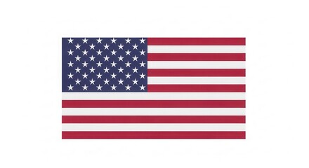 Fototapeta premium American flag isolated on white background