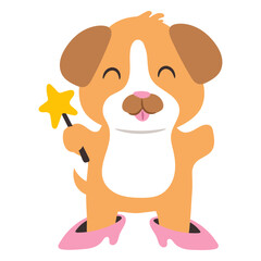 Obraz premium Dog fairy cute