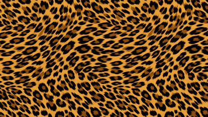 Vibrant leopard print pattern in golden hues and black spots