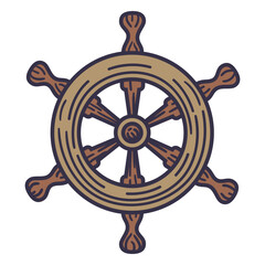 Ships rudder illustration © Vexels