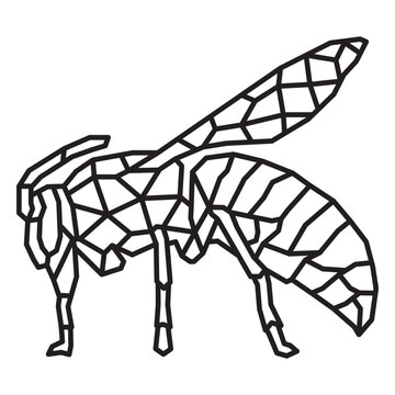 Standing bee polygonal