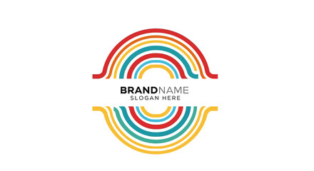 Obraz premium Colorful Rainbow Logo Design Template.