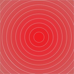 Red concentric circles abstract background with gradient effect