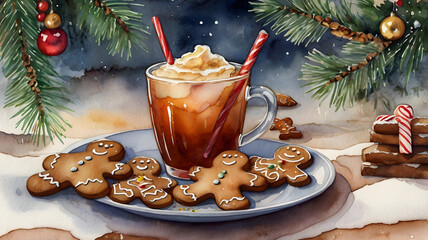 christmas cookies and coffee