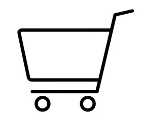 Shopping cart icon vector illustration, ecommerce retail checkout symbol on transparent background © gerik_a