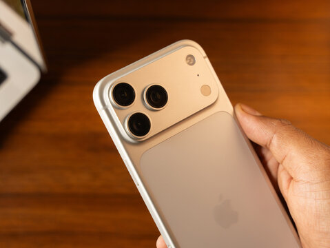 iPhone 17 Pro Max in silver colour shot in Bangalore, India, on October 28, 2025
