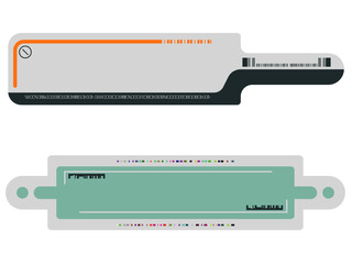 SF・近未来風のUIバナーとラベルのデザイン素材
