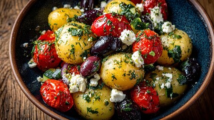 potato salad in a basket