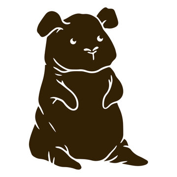 Furless guinea pig cut out